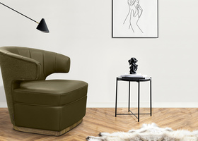 Кресло Arne | Арне от Tanagra в Jasper 11 и Suave Gotico с цоколем из ПВХ с текстурой дерева