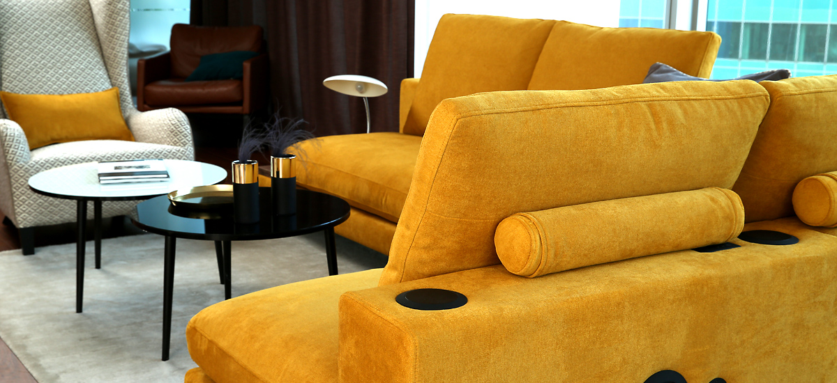 Модульный диван MALTIAN COAST | Мальтийский берег, желтого цвета, от Танагра