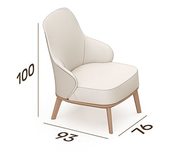 Кресло Mathieu | Матьё. Размеры